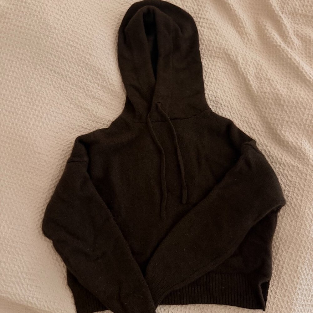 Aritzia Babaton Essential Cashmere Hoodie - Rich Mocha Brown